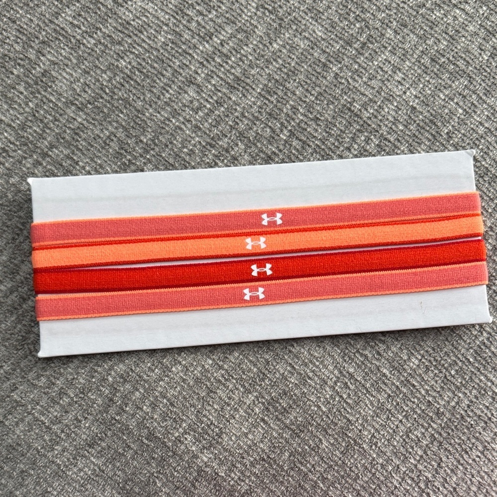 Under Armour Vibrant Red and Orange Headbands